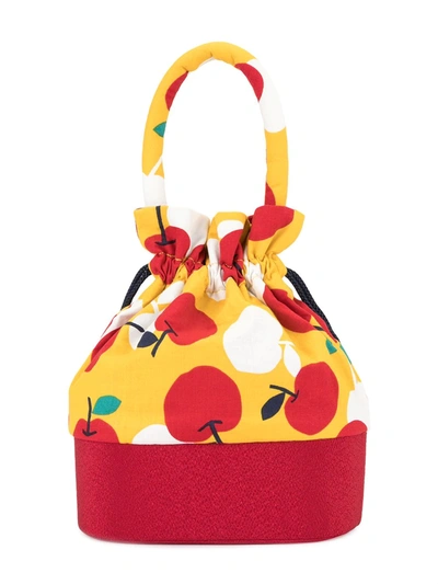 Shop Familiar Printed Bucket Bag In Multicolour