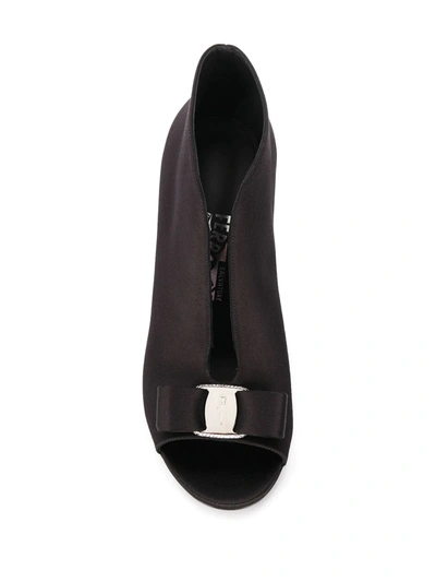 Shop Ferragamo Vara Bow 110mm Pumps In Black