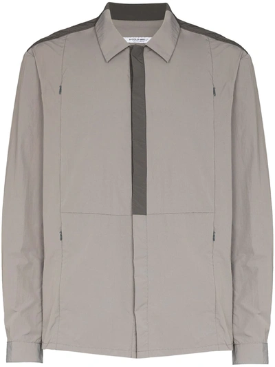 Shop A-cold-wall* Arcane Panelled Shirt In Grau