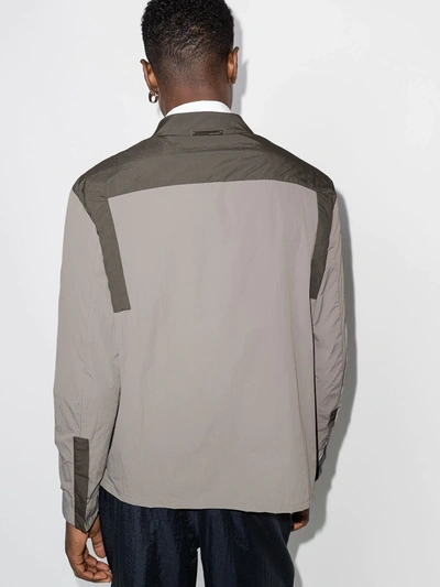 Shop A-cold-wall* Arcane Panelled Shirt In Grau