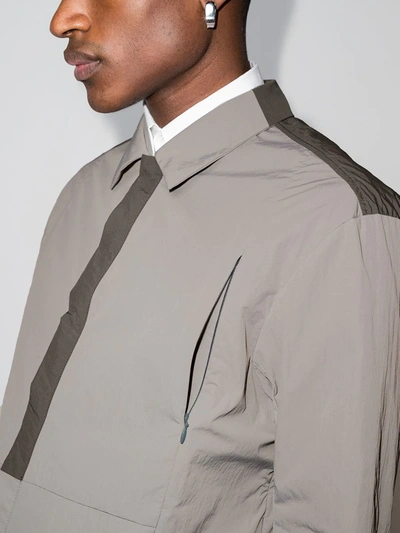 Shop A-cold-wall* Arcane Panelled Shirt In Grau