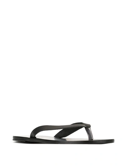 Ancient Greek Sandals Hero Slides In Black