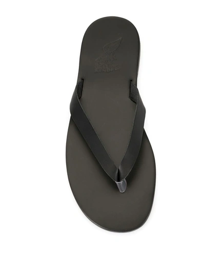 Ancient Greek Sandals Hero Slides In Black