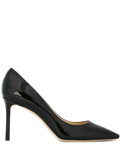 Jimmy Choo Romy 100mm Leather High-heel Pumps In Black