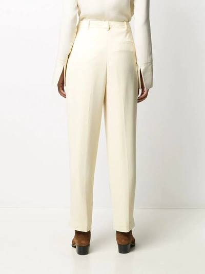 Shop Tory Burch High-waisted Tailored Trousers In Neutrals