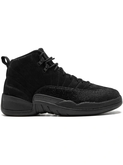 Shop Jordan Air  12 Retro Ovo Sneakers In Black