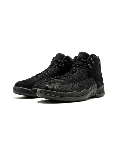 Shop Jordan Air  12 Retro Ovo Sneakers In Black