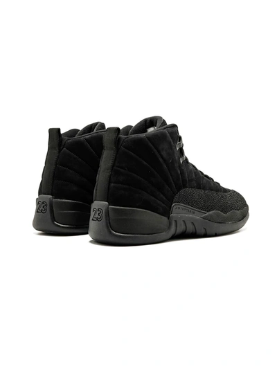 Shop Jordan Air  12 Retro Ovo Sneakers In Black