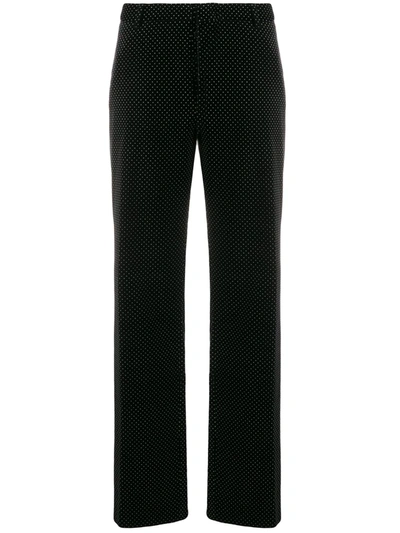 Pre-owned Romeo Gigli 1997 Polka Dotted Straight Trousers In Black