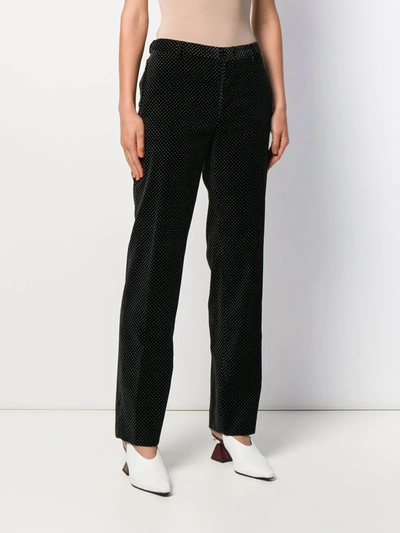 Pre-owned Romeo Gigli 1997 Polka Dotted Straight Trousers In Black