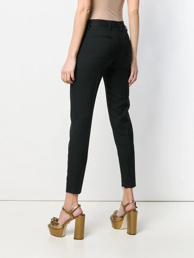 SAINT LAURENT TUXEDO SKINNY TROUSERS - 黑色