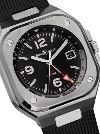 Shop Bell & Ross Br-05 Gmt 41mm In Schwarz