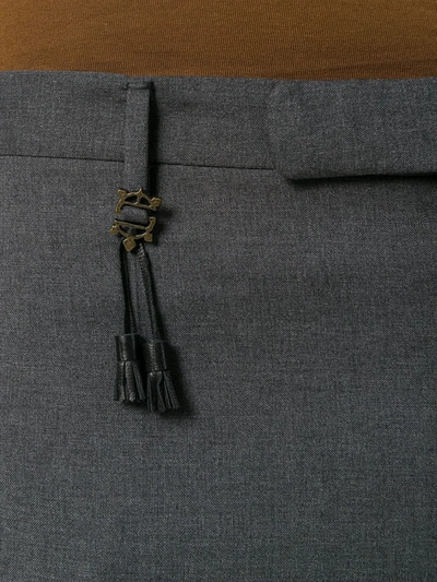 Incotex Trousers With Tassel Detail And Pockets In Grey