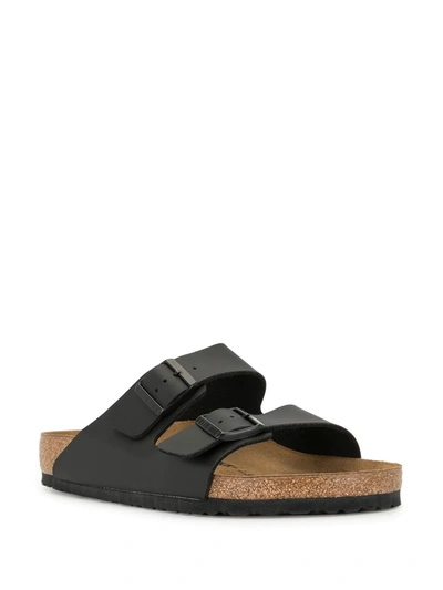 Shop Birkenstock Arizona Flat Sandals In Black