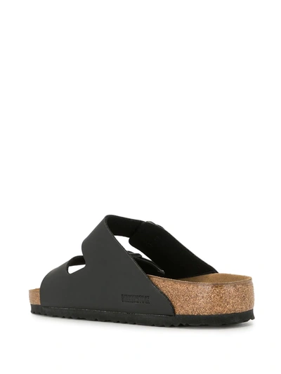 Shop Birkenstock Arizona Flat Sandals In Black