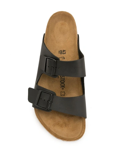 Shop Birkenstock Arizona Flat Sandals In Black