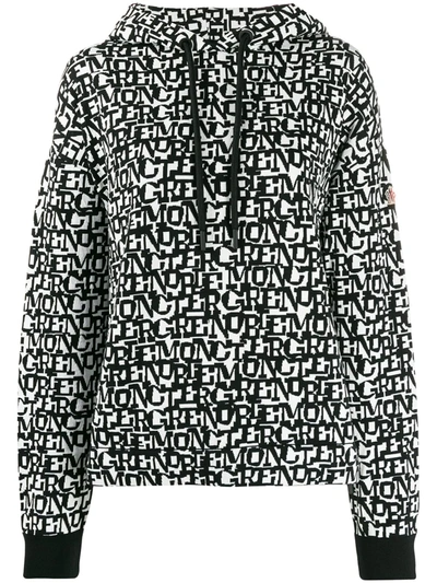 Shop Moncler Graphic Print Hoodie In Black