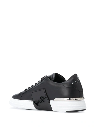 Shop Philipp Plein Phantom Kick$ Lo-top Leather In Black