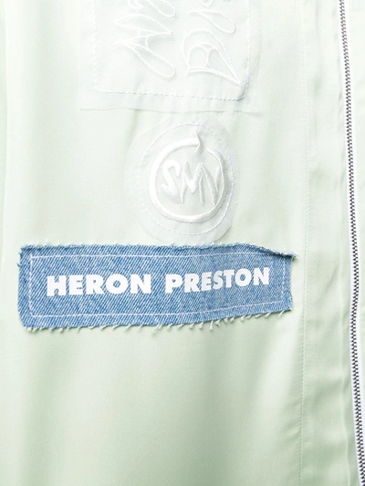 Shop Heron Preston Short Sleeved Zipped Shirt In Green