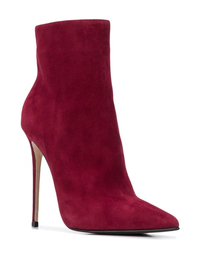 Le Silla Eva Suede Ankle Boots In Red