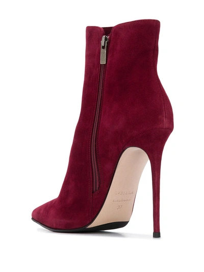 Le Silla Eva Suede Ankle Boots In Red