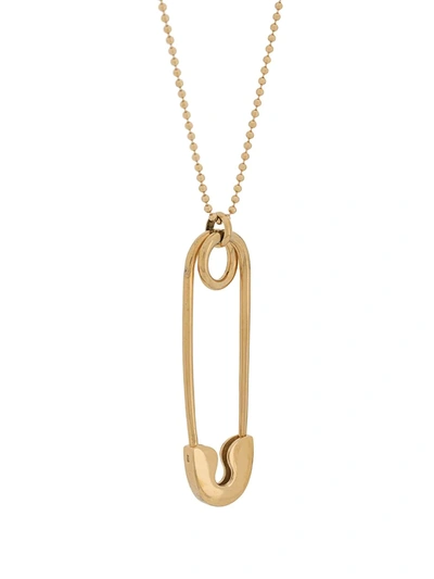 Shop True Rocks Large Safety Pin Pendant Necklace In Gold
