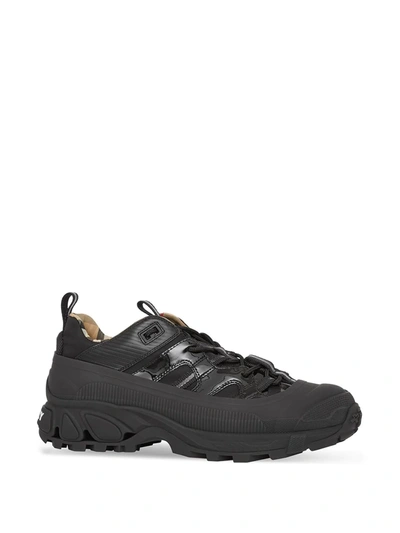 Shop Burberry Arthur Chunky Sneakers In Black