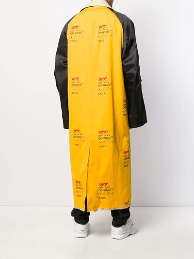 Shop Off-white Industrial Oversized Trench Coat In Yellow