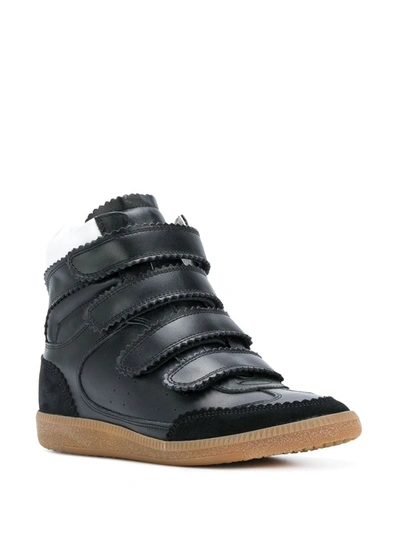 Marant Bilsy Concealed-wedge Leather Trainers In Black