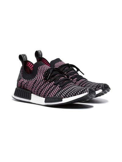 Adidas Originals Black Nmd R1 Stlt Primeknit Sneakers In Black