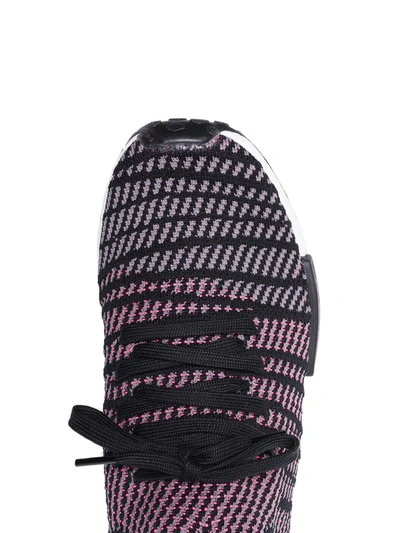 Adidas Originals Black Nmd R1 Stlt Primeknit Sneakers In Black
