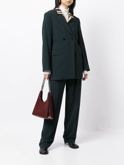 Lemaire Double-breasted Button Blazer In Blau