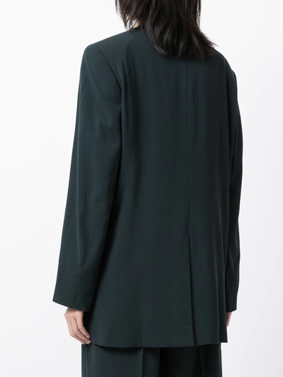 Lemaire Double-breasted Button Blazer In Blau
