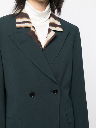 Lemaire Double-breasted Button Blazer In Blau