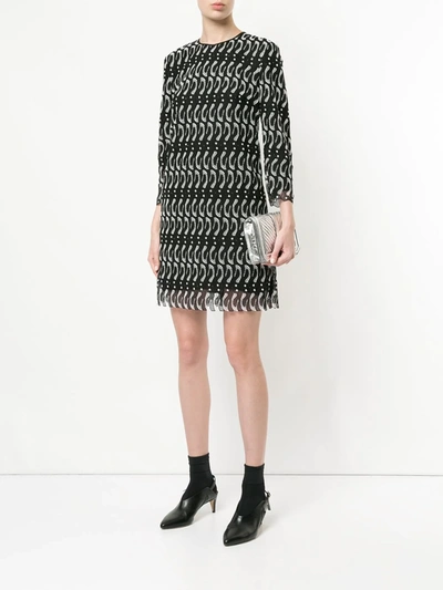 Shop Thom Browne Penguin Lace Dress In Black