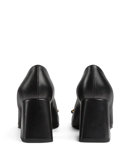 Shop Gucci 75mm Horsebit-embellished Pumps In Black