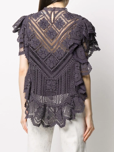 Shop Isabel Marant Zanios Knitted Top In Purple