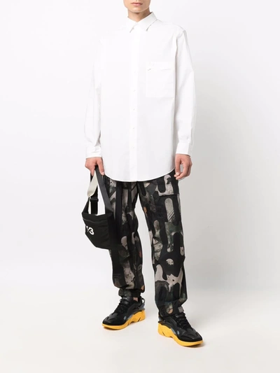 Shop Y-3 Button-up Shirt In Weiss