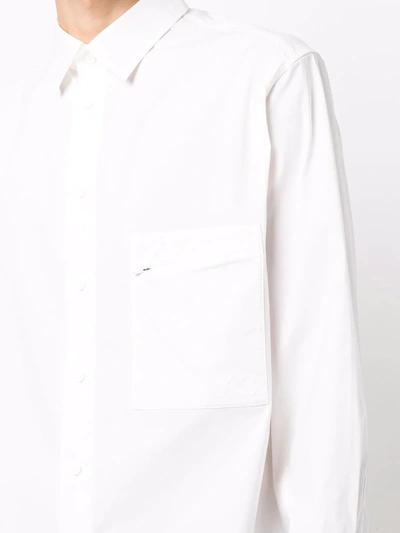 Shop Y-3 Button-up Shirt In Weiss