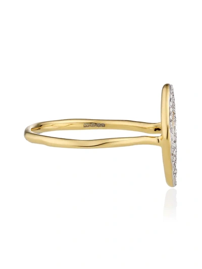 Shop Monica Vinader Riva Diamond Hoop Ring In Gold