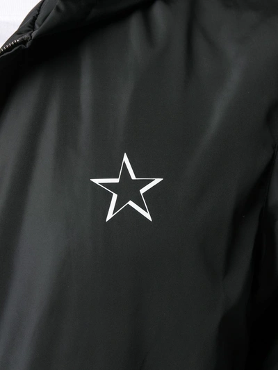 Shop Valentino Vltn Star Hooded Jacket In Black