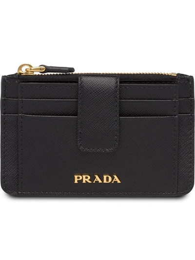Prada Logo Plaque Badge Holder In Black, ModeSens