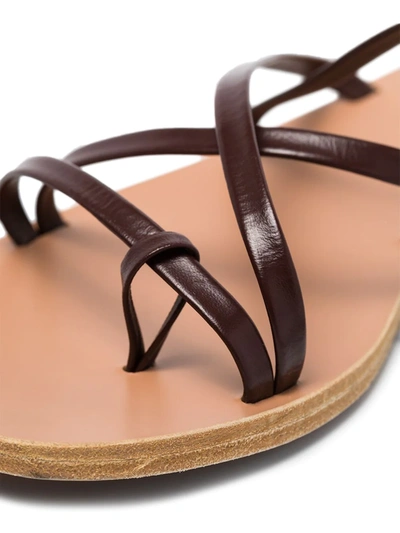 Shop Ancient Greek Sandals Morfi Leather Sandals In Brown