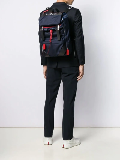 Shop Valentino City Backpack In Blue