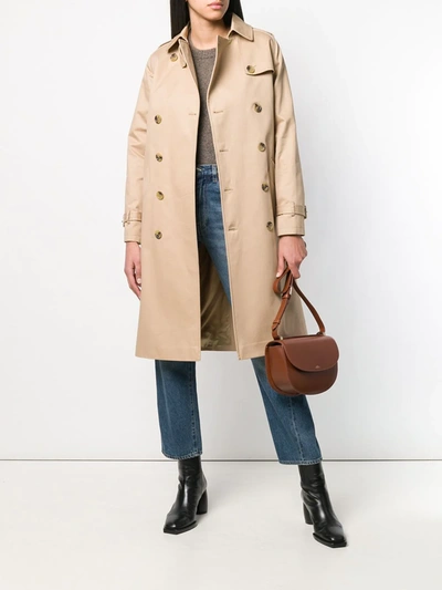 A.P.C. BELTED TRENCH COAT - 大地色
