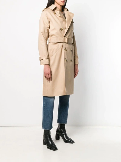 Shop Apc Greta Trench Coat In Neutrals