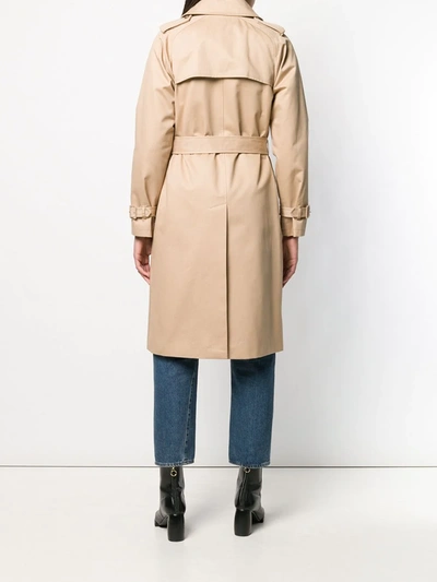 Shop Apc Greta Trench Coat In Neutrals