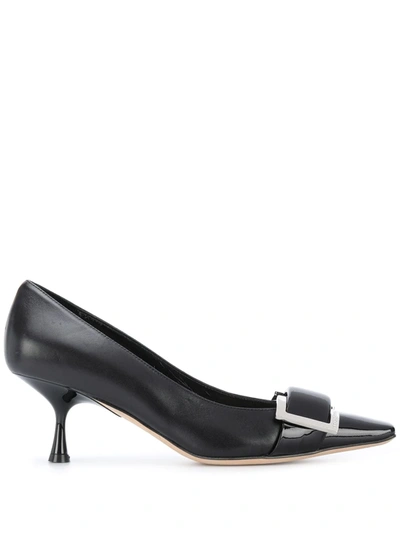 Shop Sergio Rossi Sr Twenty 60mm Buckled Pumps In Black