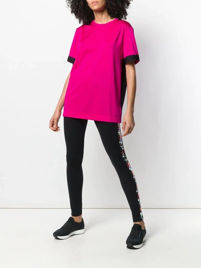 Shop No Ka'oi Two Tone Sports Top In Pink