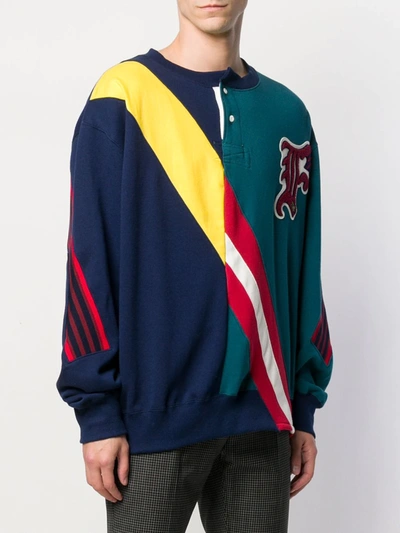 Facetasm Navy Jersey Sweater In Blue